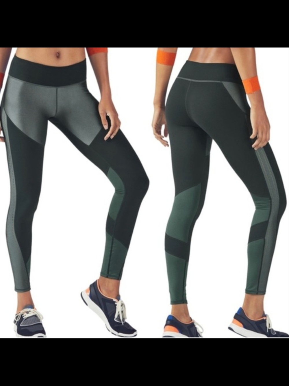 Colorblock Performance Leggings - Green